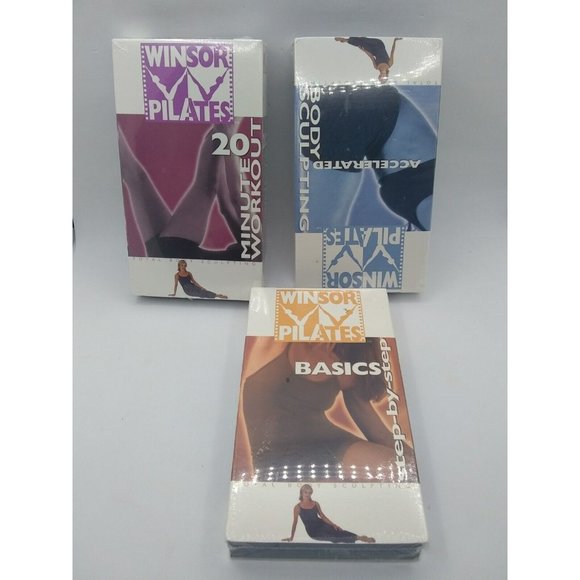 New Sealed VHS Bundle Mari Winsor Pilates Basics Step-byStep workout accelerated - Picture 1 of 3